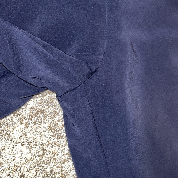 TED BAKER LONDON Pintuck Straight Leg Trouser Pant Amalia size 0 NAVY - Picture 13 of 16